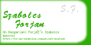 szabolcs forjan business card